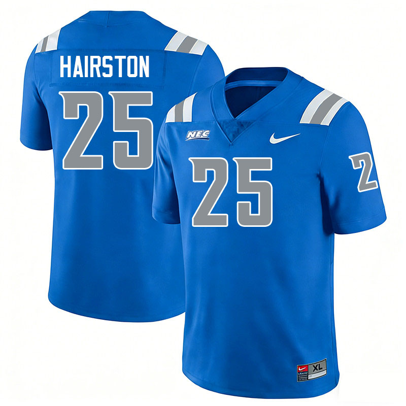 Central Connecticut Blue Devils #25 Justise Hairston College Football Jerseys,Uniforms-Blue